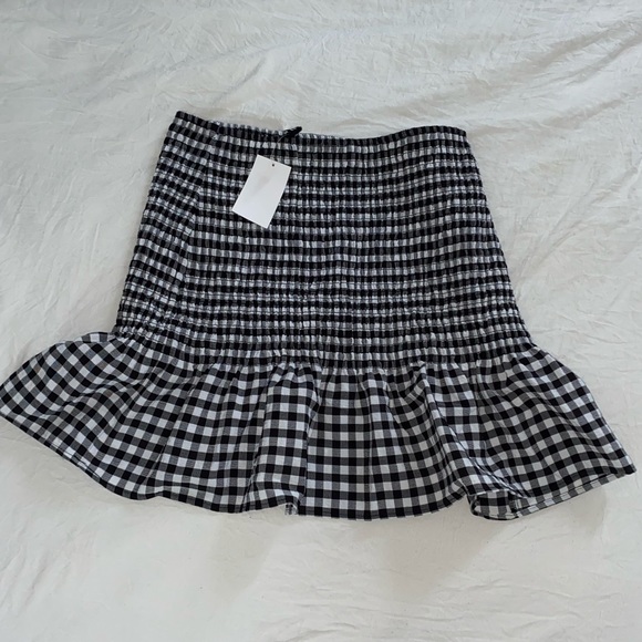 NEW H&M gingham skirt - black and white - size medium - Picture 1 of 1